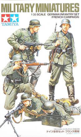Tamiya 1/35 Military Miniature Series No.293 German Army Infantry Set, French Front Plastic Model Kit 35293