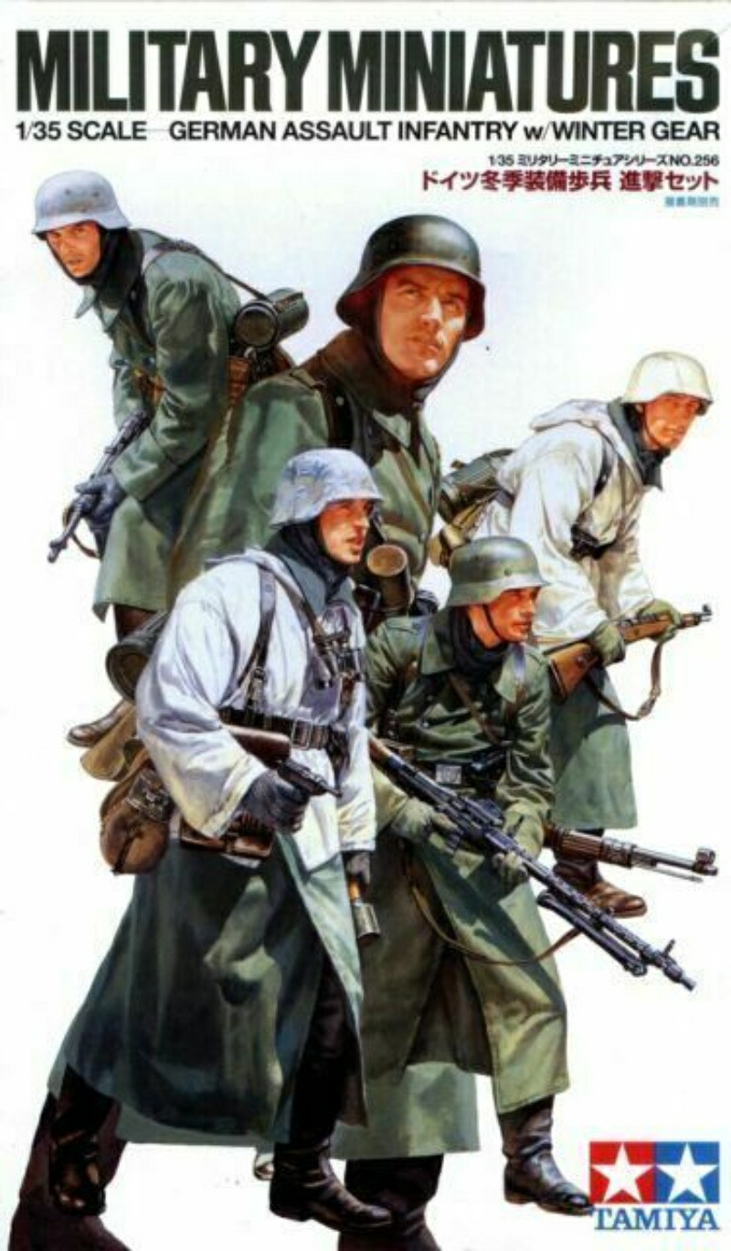 Tamiya 1/35 Military Miniature Series No.256 German Army Winter Equipment Infantry Assault Set Plastic Model Kit 35256