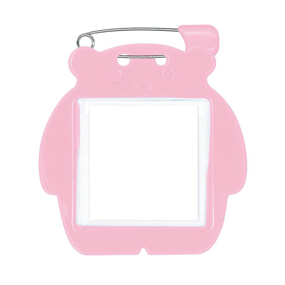 Kyoei Plastic Bear-Shaped Name Tag 10-Pack Pink C-72-10-P