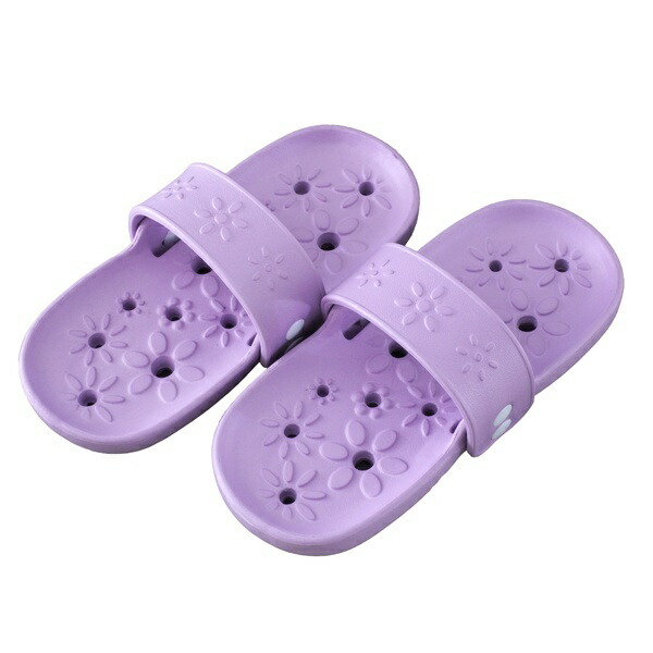 Mitsugiron Sandals Balcony Wearable from Both Sides ~25cm Pale Lavender 1 Pair Fashionable Perforated Reversible Adjustable Strap Made in Japan Fleur BT-26P