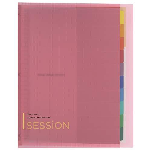 Maruman Loose-Leaf Binder Session A4 30-Hole Pink F584-08
