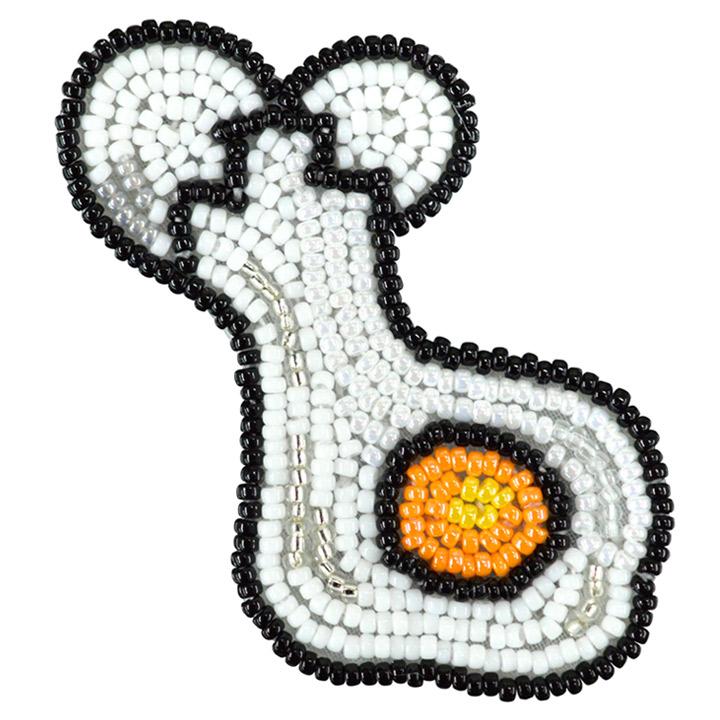 MIYUKI Bead Kit Bead Embroidery Brooch Kit Fresh Egg BFK-581