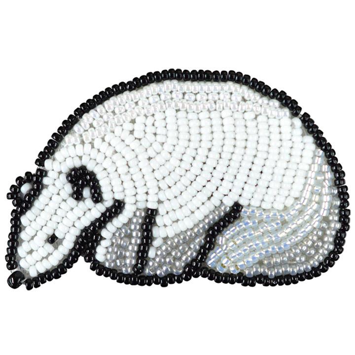 MIYUKI Bead Kit Bead Embroidery Brooch Kit Goodnight White Bear BFK-588