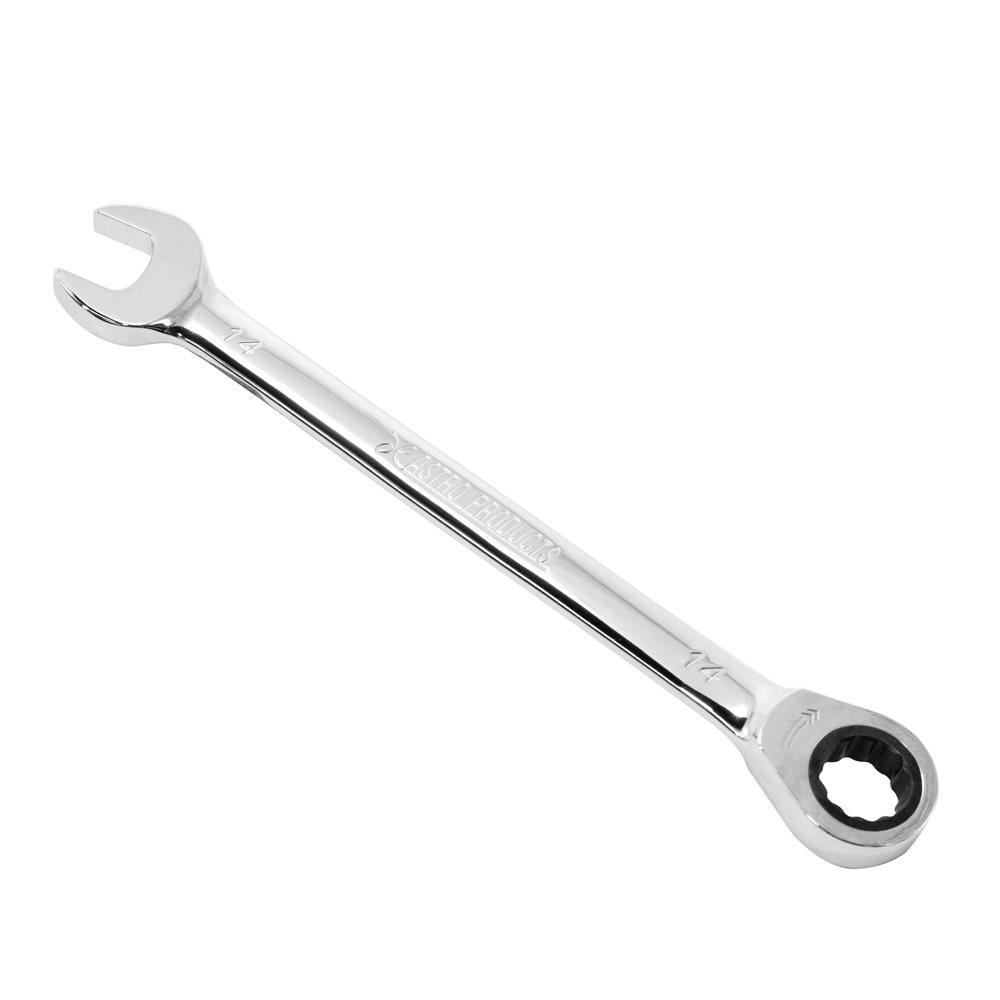 AP Ratchet Combination Wrench 14mm | Wrench Ratchet Combination Wrench Spanner Gear Wrench Gear Final Tightening Temporary Tightening Straight Fixed 72-Tooth Maintenance DIY Repair Construction Inspection