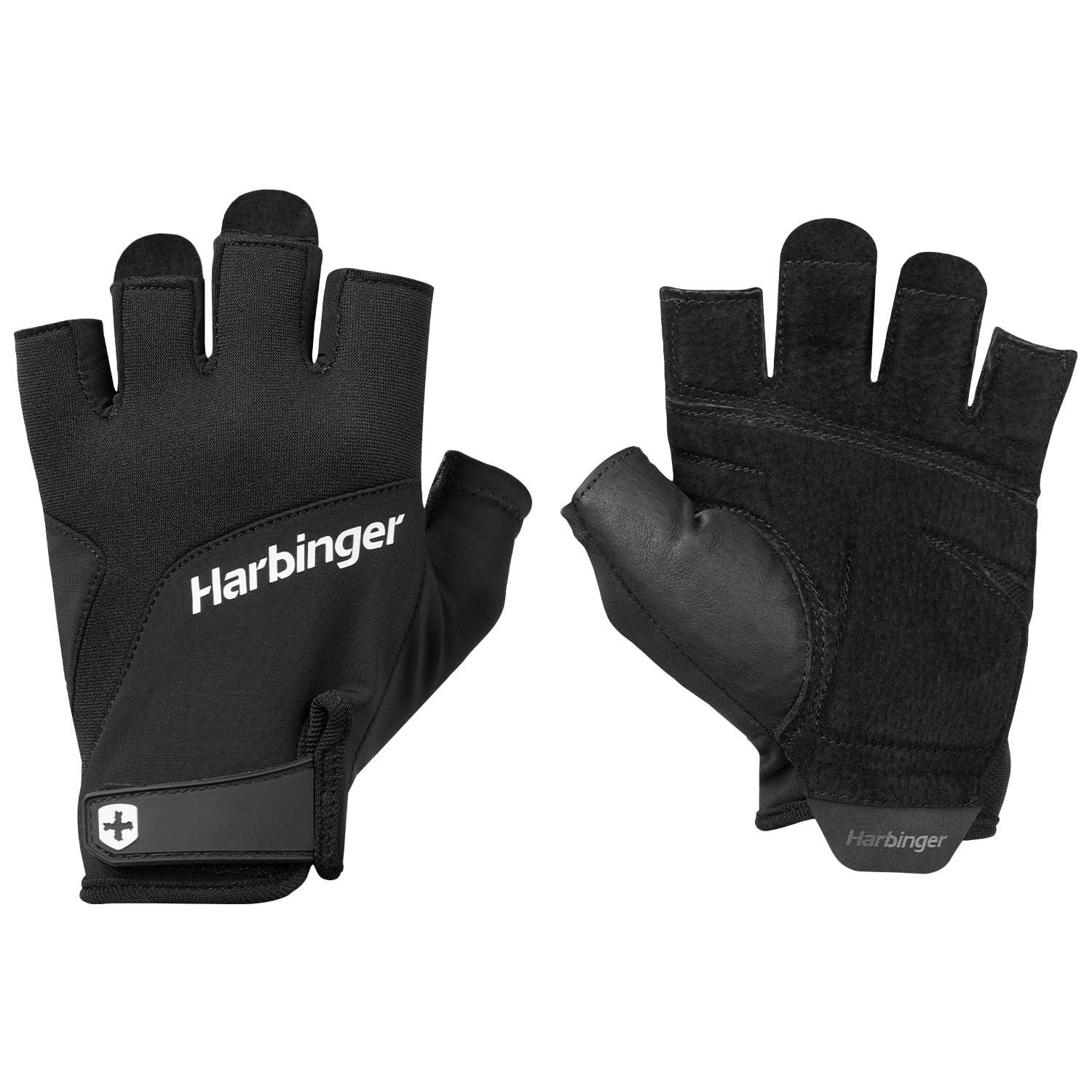 Harbinger Training Gloves for Weight Training and Lifting Training Grip Gloves 2.0 Black Size M (Wrist Circumference: 19-20.3cm) 22270