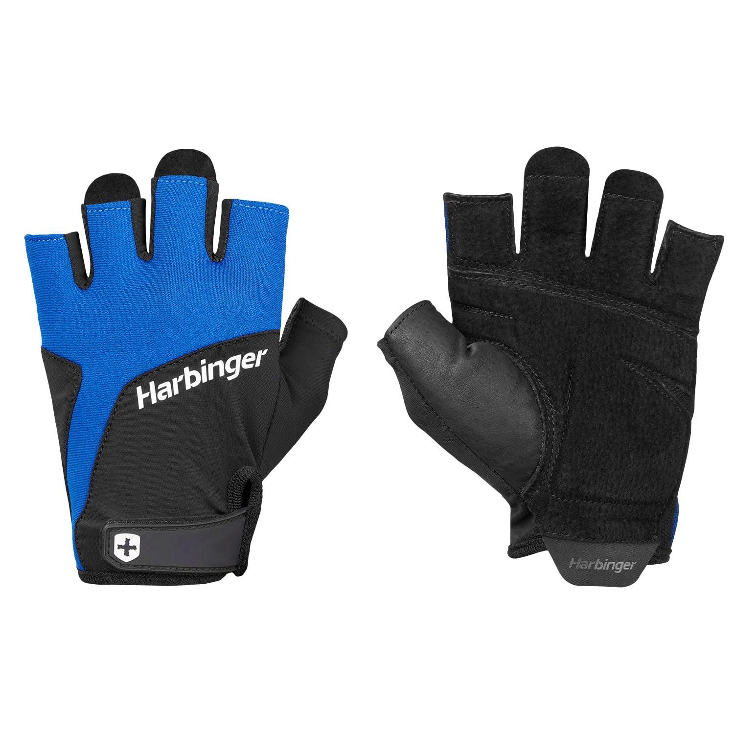Harbinger Training Gloves for Weight Training and Lifting Training Grip Gloves 2.0 Blue M (Wrist Circumference: 19-20.3cm) 22274