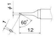 ESCO 1.0mm Replacement Soldering Tip EA304AG-9