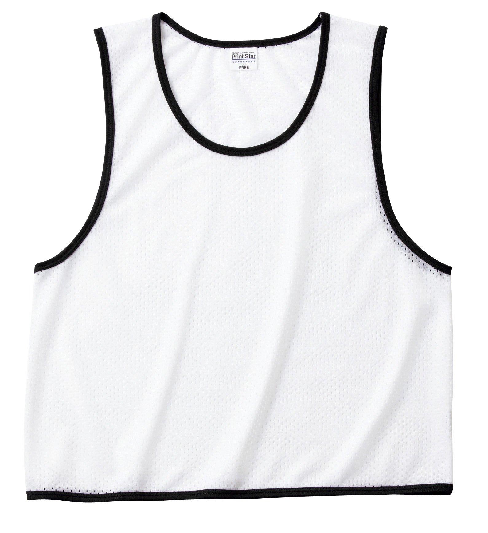 [Printstar] Tops Mesh Bibs 00007-BBS Kids White XXL (Equivalent to Japanese Size 3L)