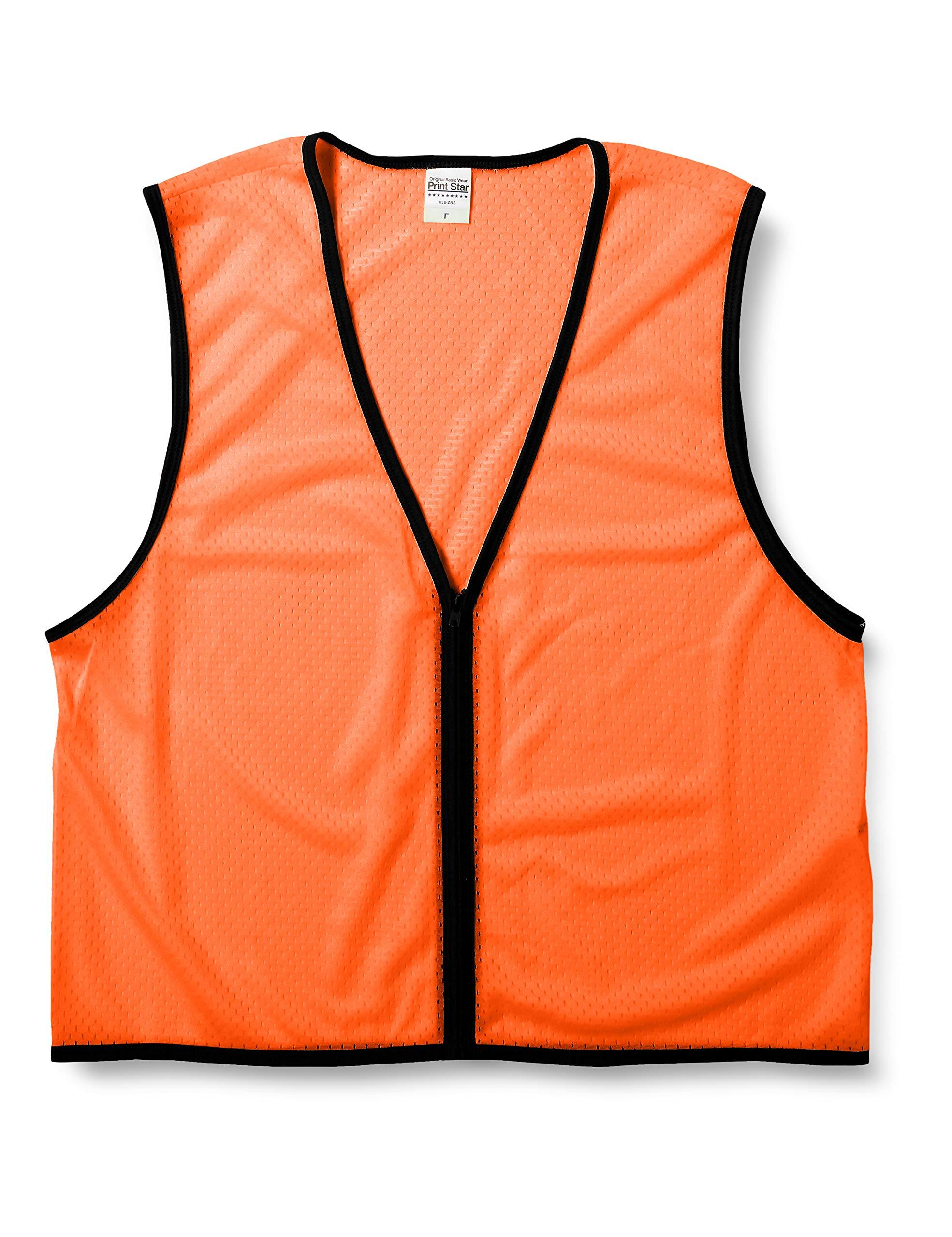 [Printstar] Tops Zip-Up Bibs 00036-ZBS Men's Fluorescent Orange Japan F-(FREE Size)