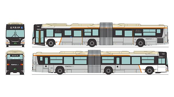 Tomytec The Bus Collection Bus Collection Tokyu Bus Tandem Liner No. 7304 Diorama Accessories 334149