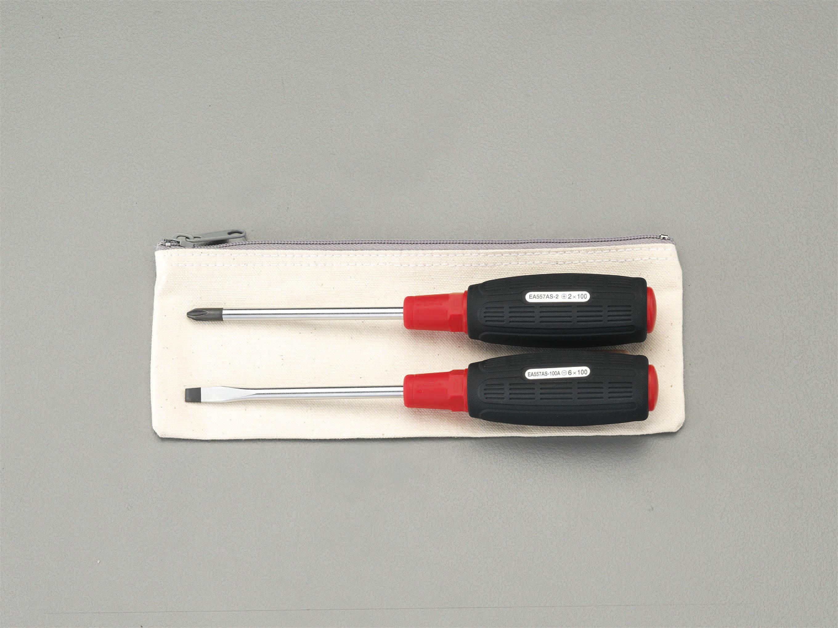 ESCO 2-Piece Set [+-] Screwdriver EA557AS-20