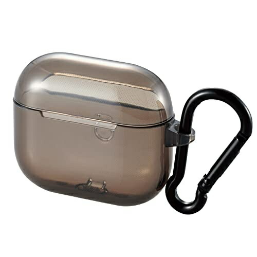 ELECOM AirPods 3rd Generation Compatible Accessory Soft Case with Carabiner Black AVA-AP3UCBK