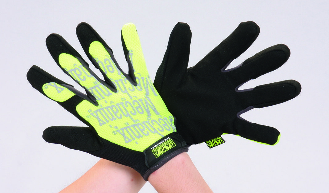 [L] Mechanics Gloves (Synthetic Leather / Fluorescent Yellow)