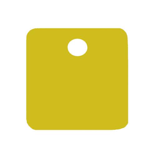 32mm Tag Blanks (Aluminum Square / Gold / 5 pieces)