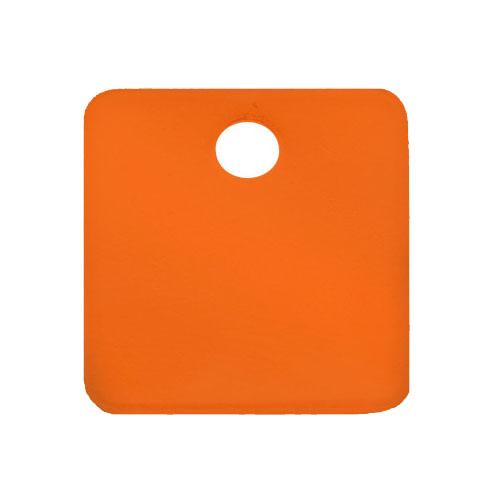 32mm Tag Blanks (Aluminum Square / Orange / 5 Sheets)