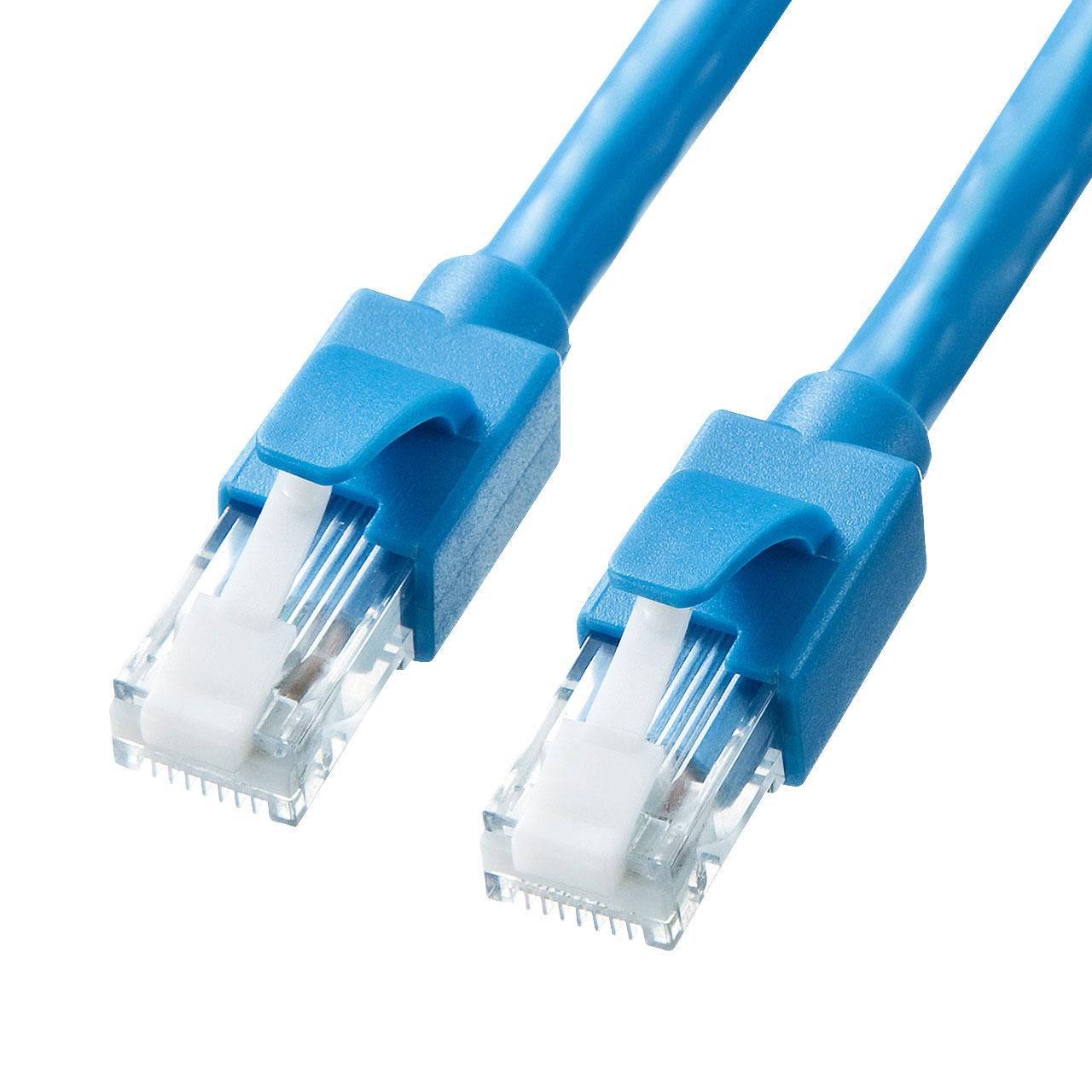 0.5m LAN Cable (CAT6 / 10Gb Ethernet Compatible / Blue)
