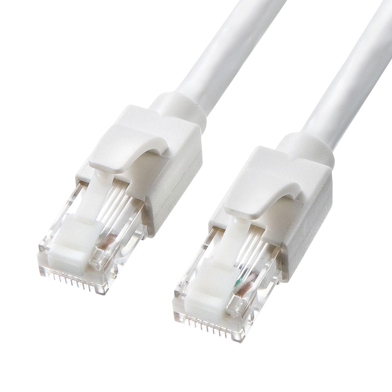0.5m LAN Cable (CAT6 / 10Gb Ethernet Compatible / White)