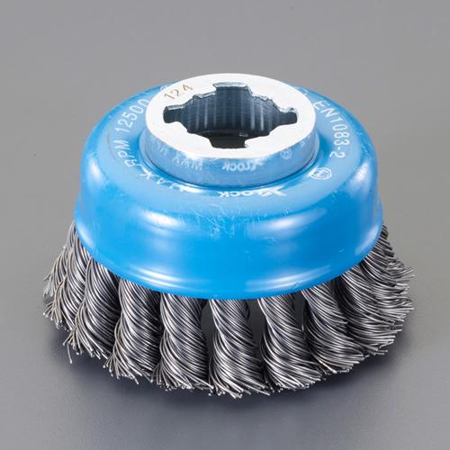 Esco 75mm/X-LOCK Wire Brush Cup Type/Steel/Twist EA809YX-51