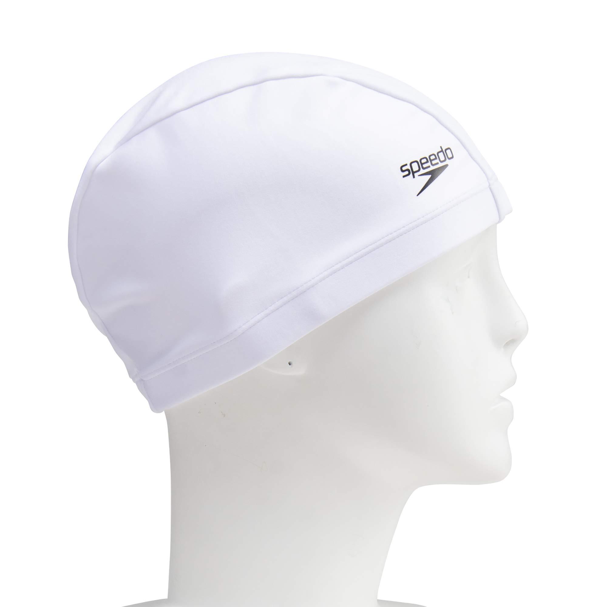 Speedo Swim Cap Tricot Cap Wide Unisex SE12071 White FREE