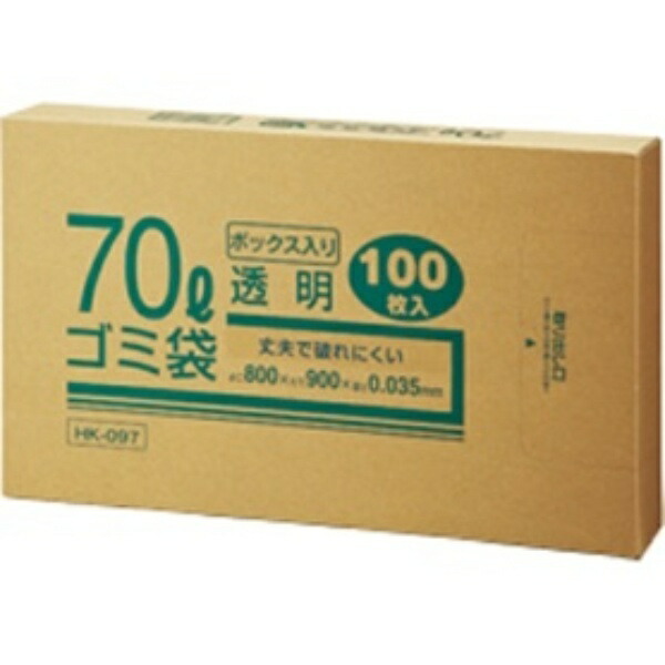 Craftman Commercial-Grade Transparent Metallo-Cene Compound Heavy-Duty Trash Bags 70L Box Type HK-097 1 Box (100 Sheets)