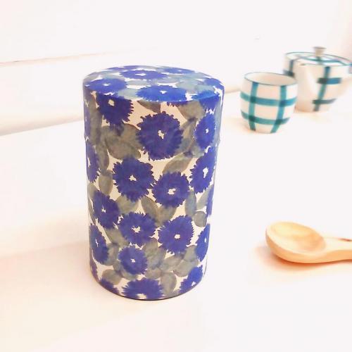 SEITOUSHA Japanese Tea Canister / Flower Design / Cups sold separately