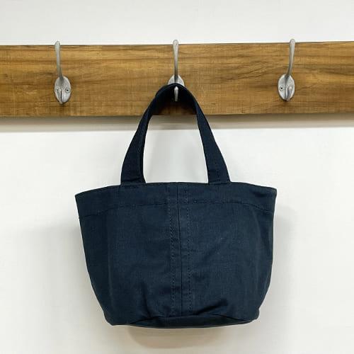 Indian-made Cotton Canvas Tote Bag S Black 312033-1