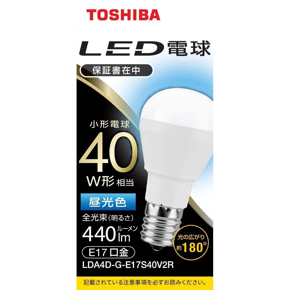 Toshiba LED Bulb Mini Krypton Bulb Wide Beam E17 40W Daylight Color LDA4DGE17S40V2R