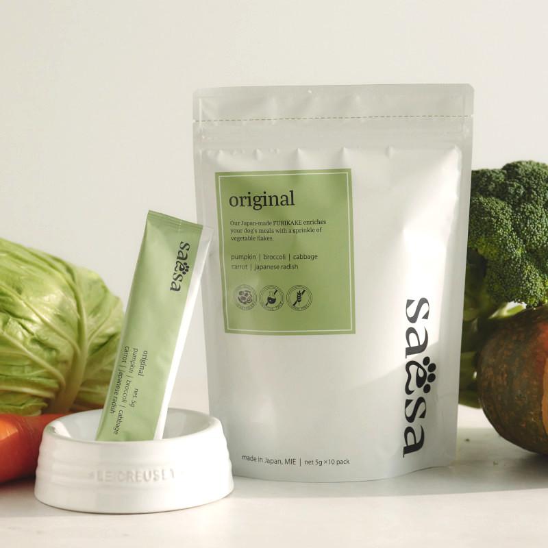 Dog Furikake Additive-Free Domestic 20-Day Supply (Small Dogs) Vegetable Allergy-Friendly Individually Packaged 5g × 10 Sticks For All Dog Breeds, Cats & Small Animals Original