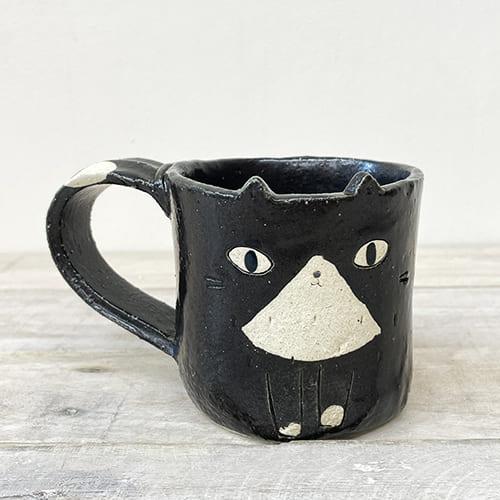 Craftman House Handmade Black Cat Mug