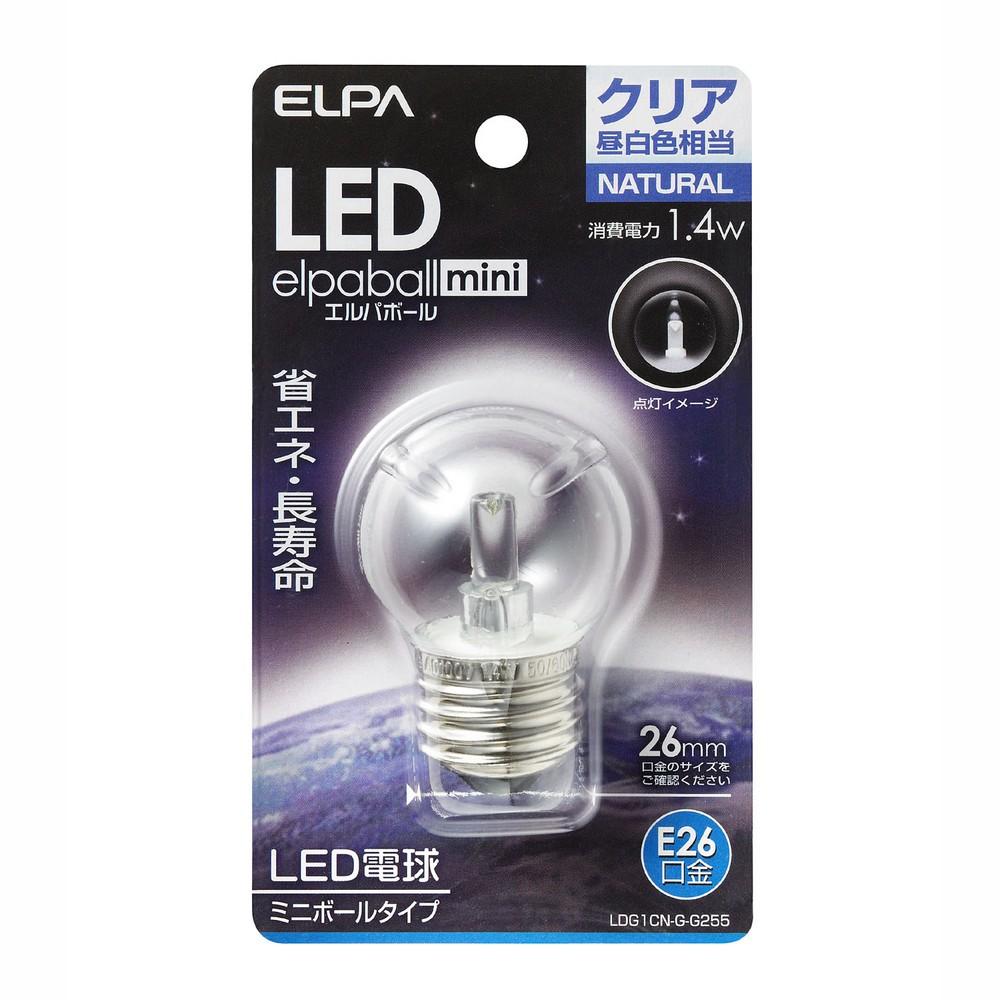 ELPA LED Bulb G40 Type LED Bulb Lighting E26 1.4W Daylight White Indoor Use LDG1CN-G-G255