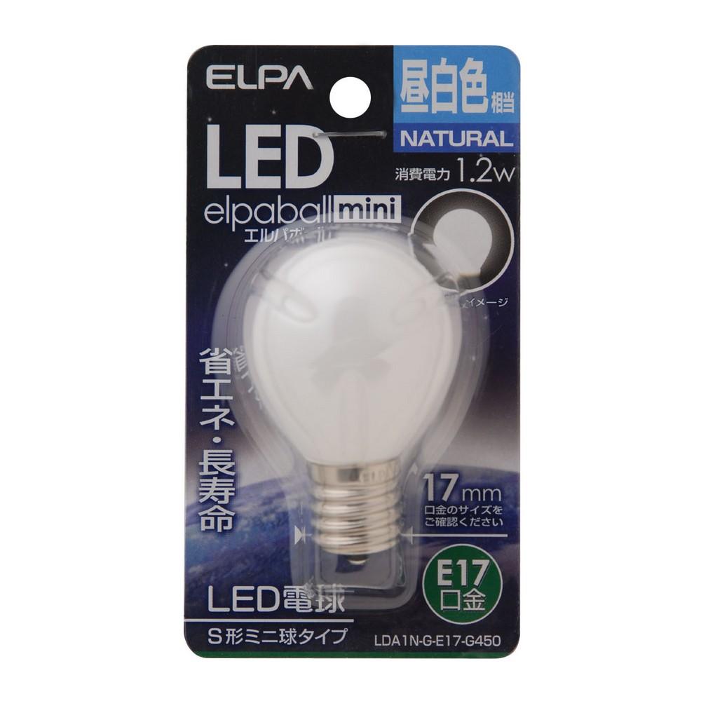 ELPA LED Bulb S-Shape LED Bulb Lighting E17 1.2W Daylight White Indoor Use LDA1N-G-E17-G450