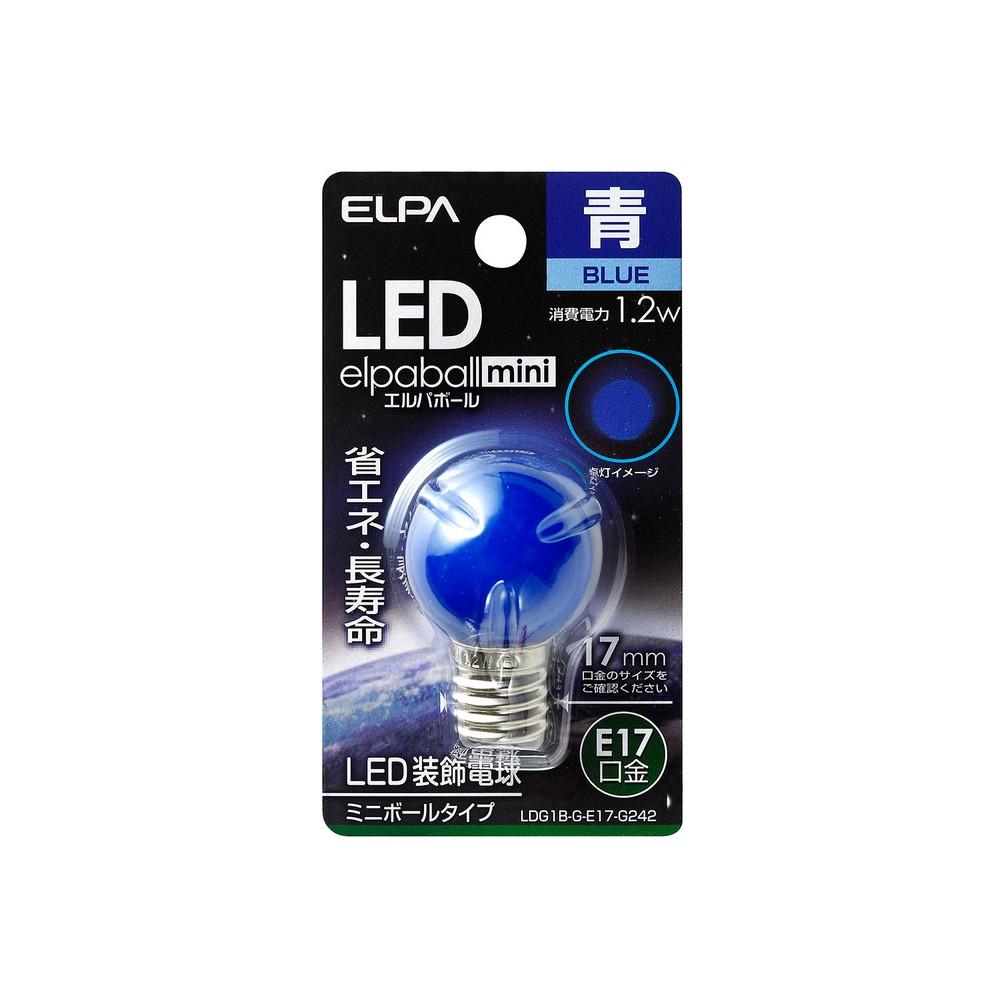 ELPA LED Bulb G30 LED Bulb E17 Blue LDG1B-G-E17-G242