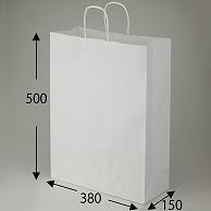 Heyko Handle Paper Bag 25CB Custom B Unbleached White 38x15x50cm 50 Sheets