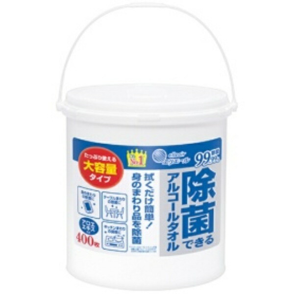 Daio Paper Erielle Antibacterial Alcohol Wipes Large Capacity Refill 1 Roll (400 Sheets)
