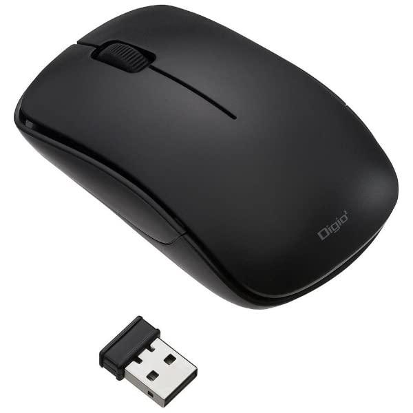 Digio2 Wireless 3-Button BlueLED Mouse Lightweight 50g Black MUS-RKT186BK