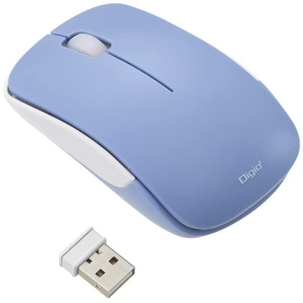 Digio2 Wireless 3-Button BlueLED Mouse Lightweight 50g Blue MUS-RKT186BL