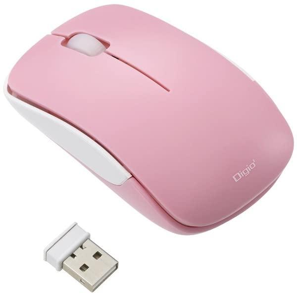 Digio2 Wireless 3-Button BlueLED Mouse Lightweight 50g Pink MUS-RKT186P