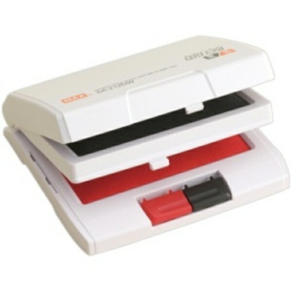 Max Instant-Dry Two-Stage One-Touch Stamp Pad Medium Size Black/Red SA-212NW KamiBako 1 piece