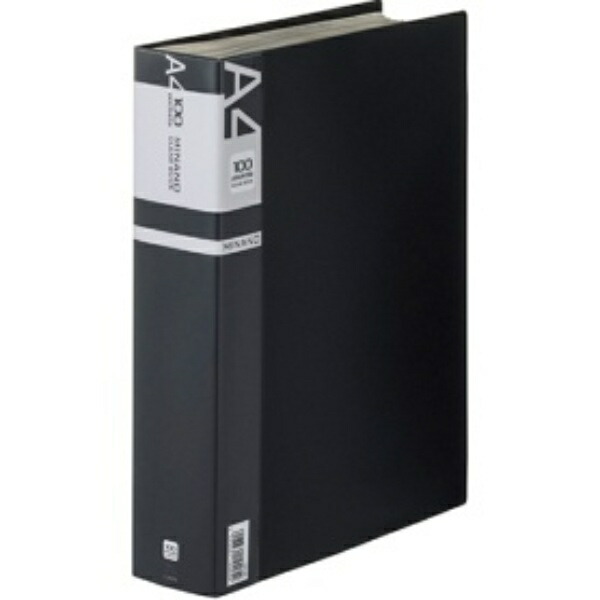 Lion Office Supplies Clear Book MINANO 100-Pocket A4S CR-100M BK Black