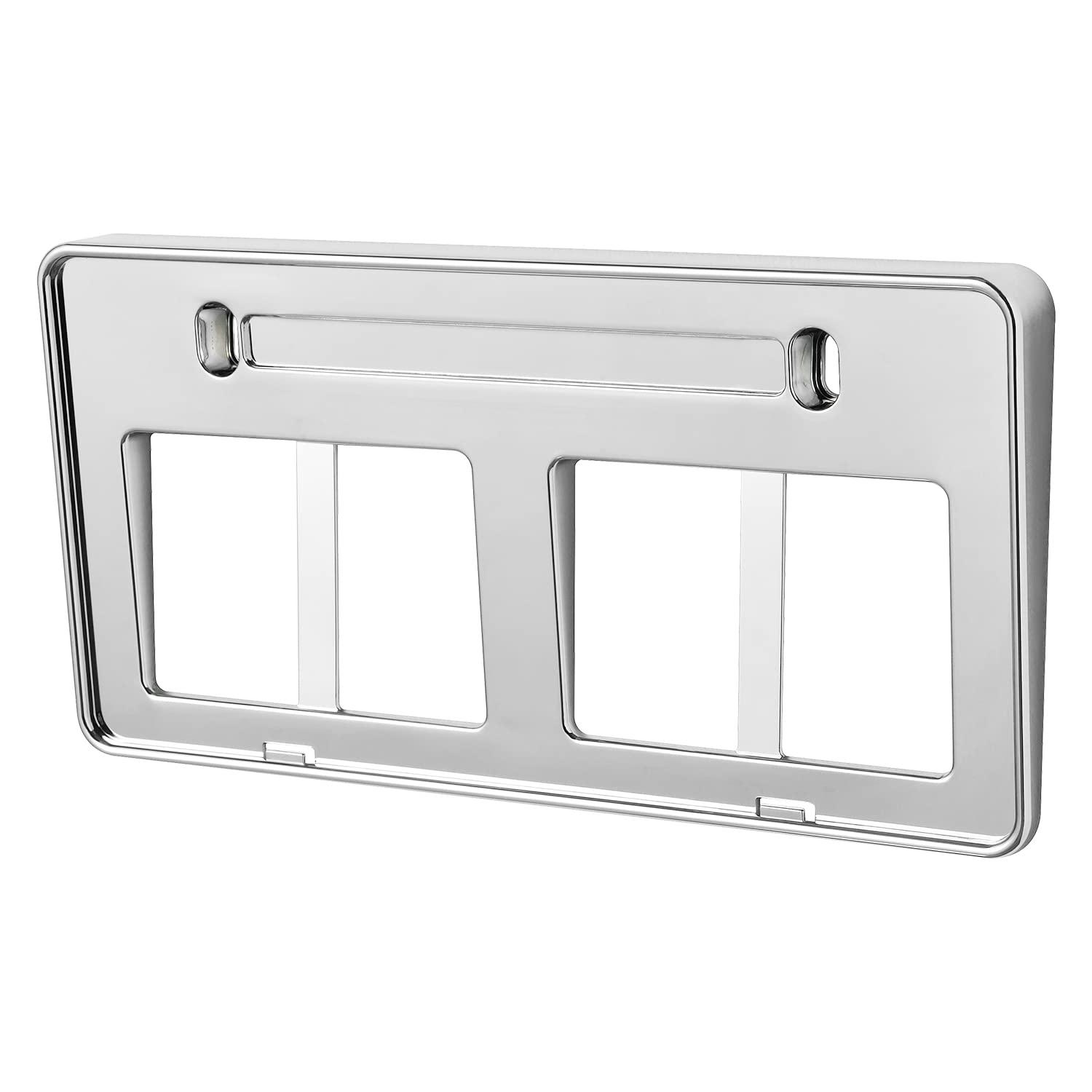 SEIWA Exterior Accessories License Plate Cover Angle Number Base K438 3D Type Chrome Plated Dress-Up Front Use