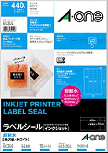 3M A-One™ Label Sheets [Inkjet] Ultra Water-Resistant Gloss Paper A4 Size 44 Sheets Per Sheet with Borders 10 Sheets Per Pack 7010721588