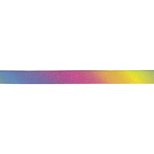 Konishi Ribbon Rainbow Pattern Double Satin Ribbon 12mm Width × 30m Roll KR3571-12MM-0