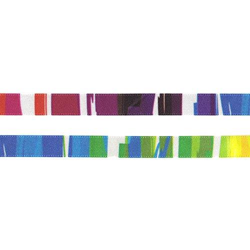 Konishi Ribbon Splash Pattern Single Satin Ribbon 12mm Width × 30m Roll KR3572-12MM