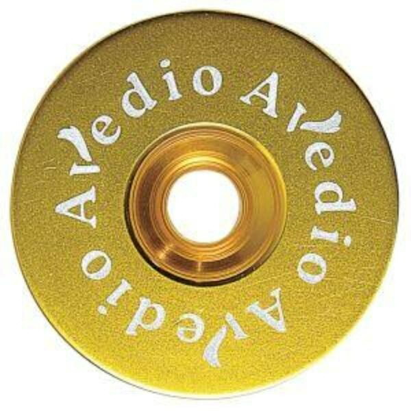 Avedio Lightweight Aluminum Top Cap, Separate, with Logo, Gold 70645