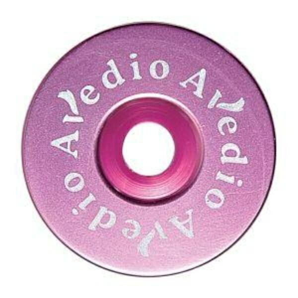 Avedio Lightweight Aluminum Top Cap, Separate, Pink with Logo, 70648