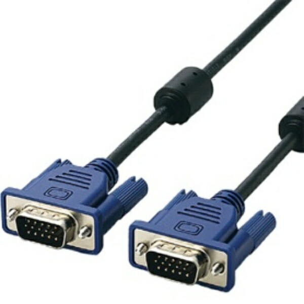 ELECOM Display Cable D-sub 15-pin VGA-VGA Slim RoHS Compliant 1.0m Black CAC-10BK/RS