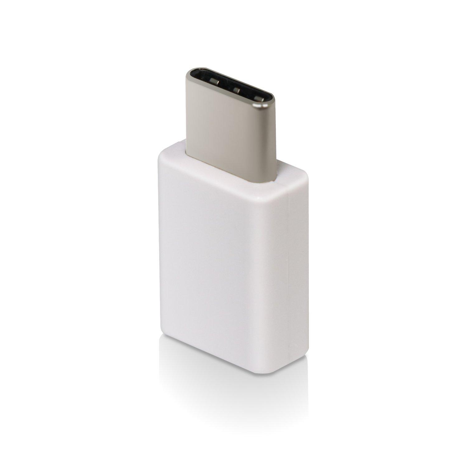 ELECOM USB Type-C Adapter with 3A Output for Super-Fast Charging [Converts micro-B Port to USB Type-C Port] White  MPA-MBFCMADNWH