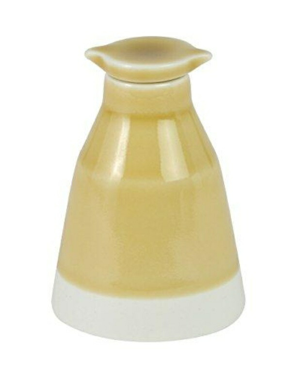 Saikai Pottery Hasami Ware “essence” Soy Sauce Dispenser Mountain Shape Yellow Glaze 13663