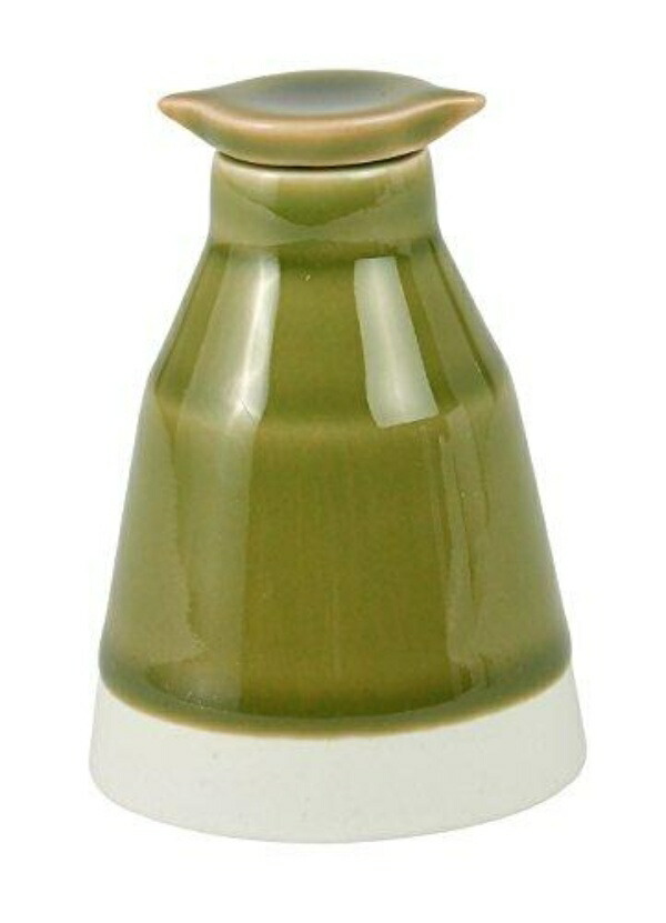 Hasami Ware “essence” es Soy Sauce Dispenser, Mountain Shape, Oribe Glaze 13667