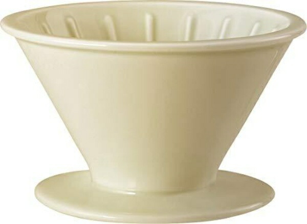 Saikai Toki Dripper Beige 12cm Hasami Ware essence es Dripper Yellow Glaze 19592